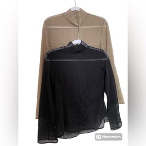 Uniqlo Mame Kurogouchi Lace Top - Set of two beige & black lace. NWOT